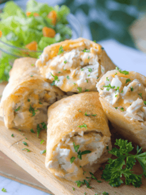 air fryer tuna melt wrap