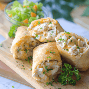 air fryer tuna melt wrap
