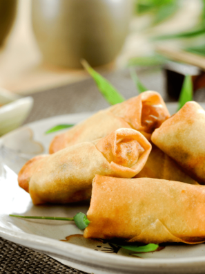 Air-Fryer-Frozen-Spring-Rolls