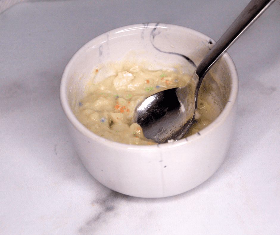 Betty Crocker Mug Cake With Whipped Cream and Sprinkles