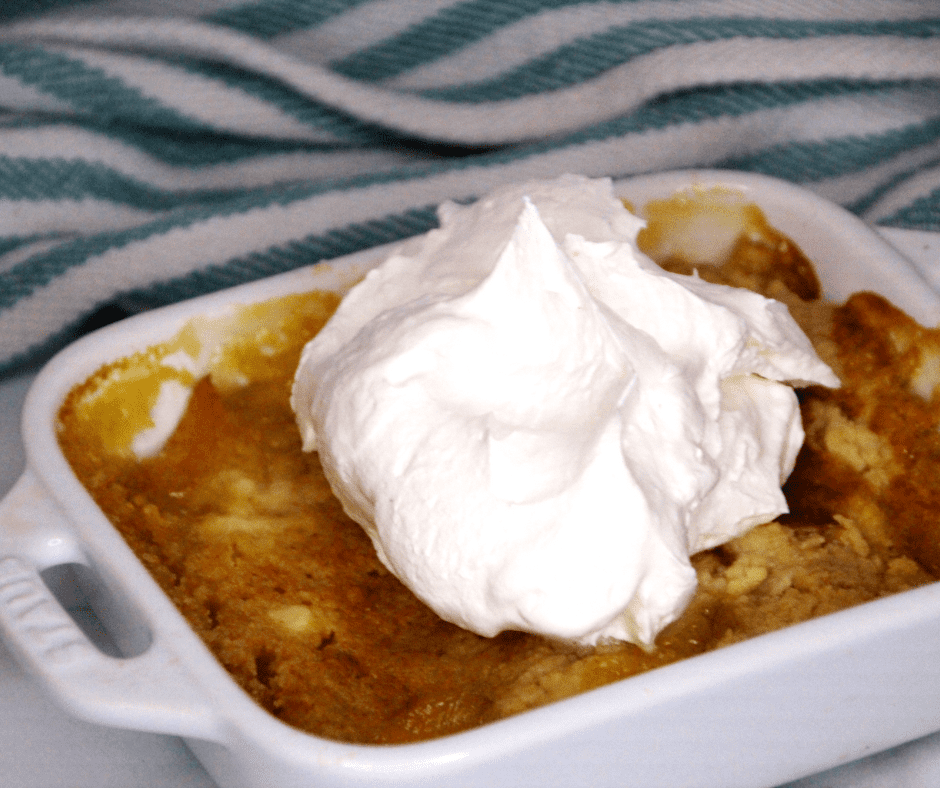Air Fryer Peach Dump Cake
