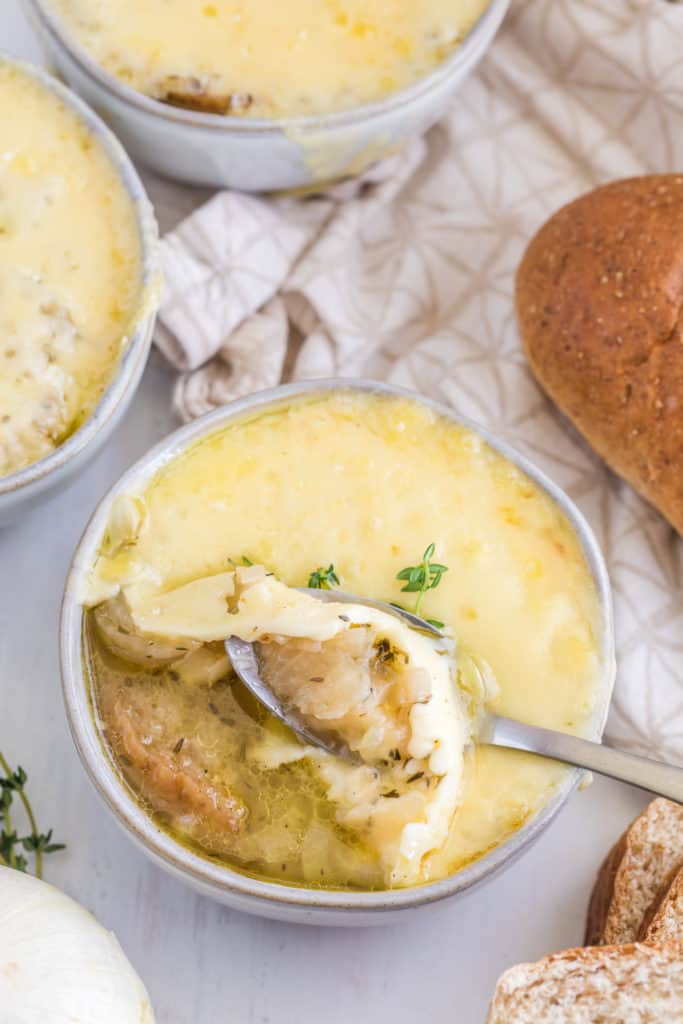 "Setting the Instant Pot to cook the French Onion Soup under high pressure."
