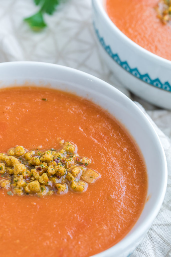 Instant Pot Panera Creamy Tomato Soup Copycat Recipe in a bowl