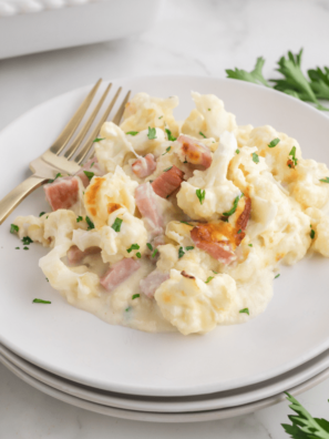 Air Fryer Cheesy Cauliflower Bake
