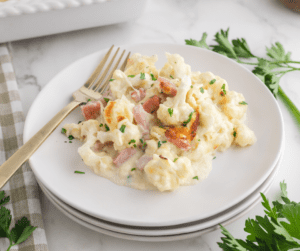 Air Fryer Cheesy Cauliflower Bake