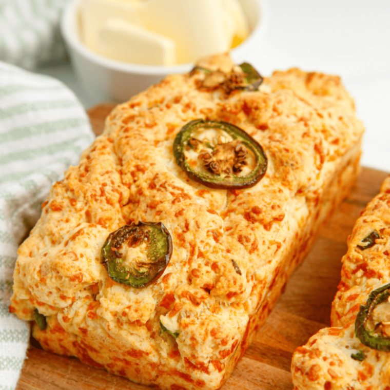 Air Fryer Jalapeno Cheddar Quick Bread