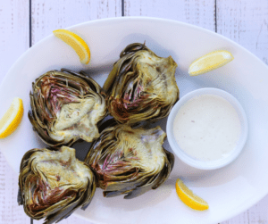Air Fryer Roasted Artichokes