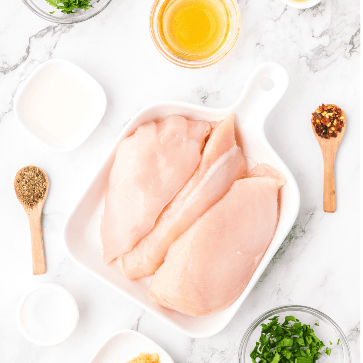Ingredients needed for air fryer southwestern chicken salad.