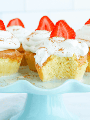 Air Fryer Tres Leches Cupcakes
