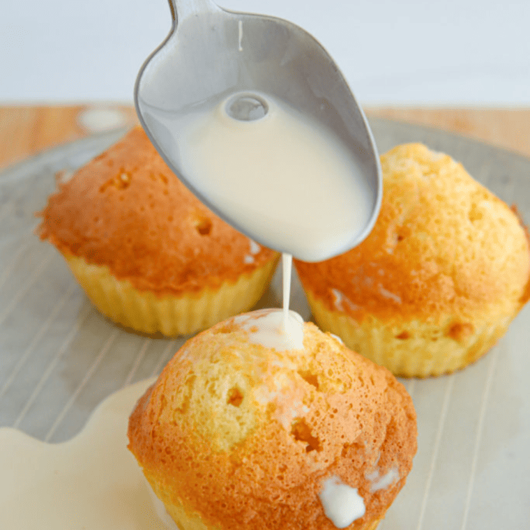 Air Fryer Tres Leches Cupcakes