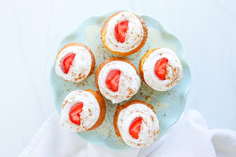 Air Fryer Tres Leches Cupcakes