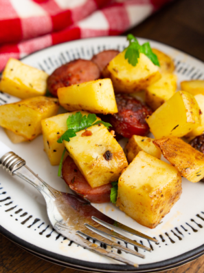Air Fryer Kielbasa and Potatoes