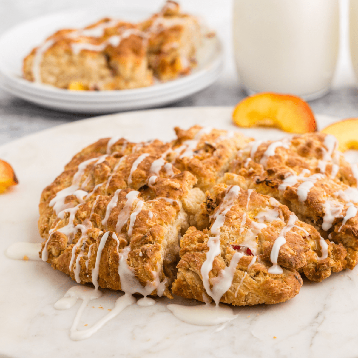 Air Fryer Peach and Cream Scones