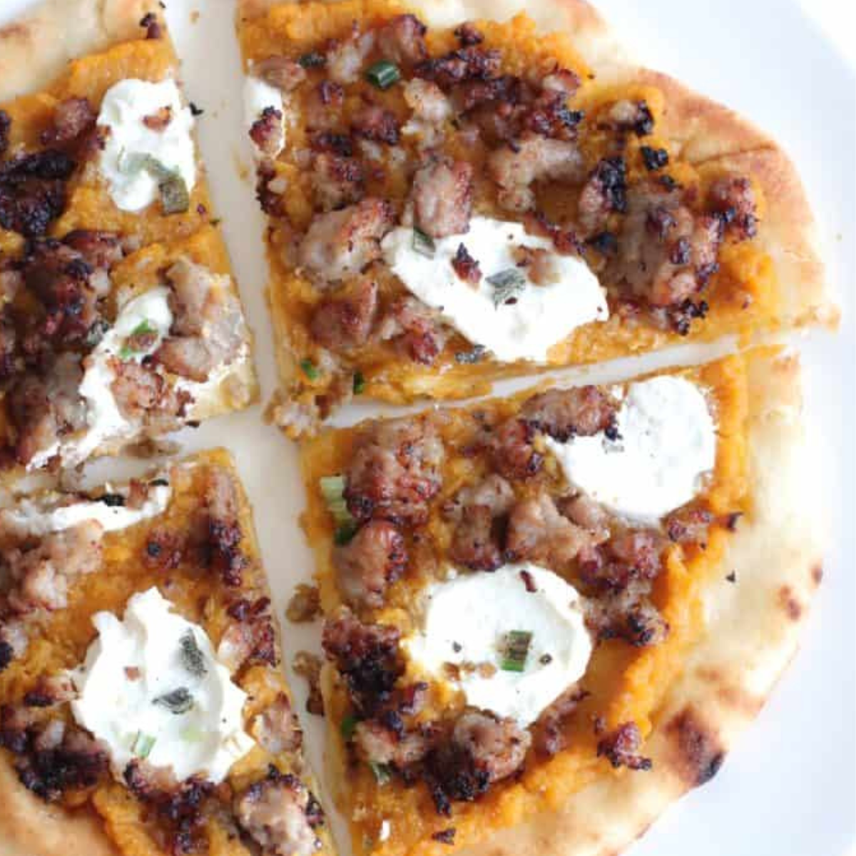 Air Fryer Savory Pumpkin Ricotta Pizza