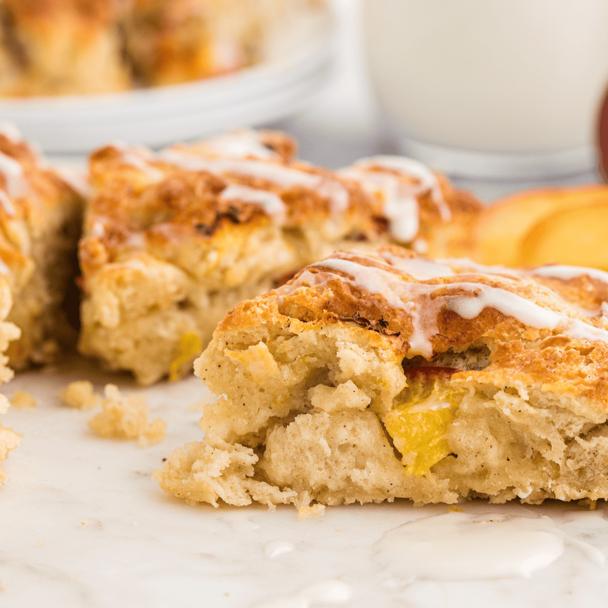 Air Fryer Peach and Cream Scones
