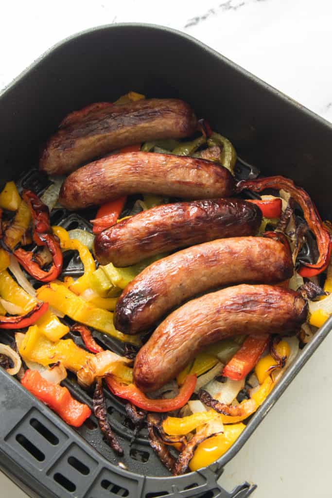 peppers and brats in the air fryer