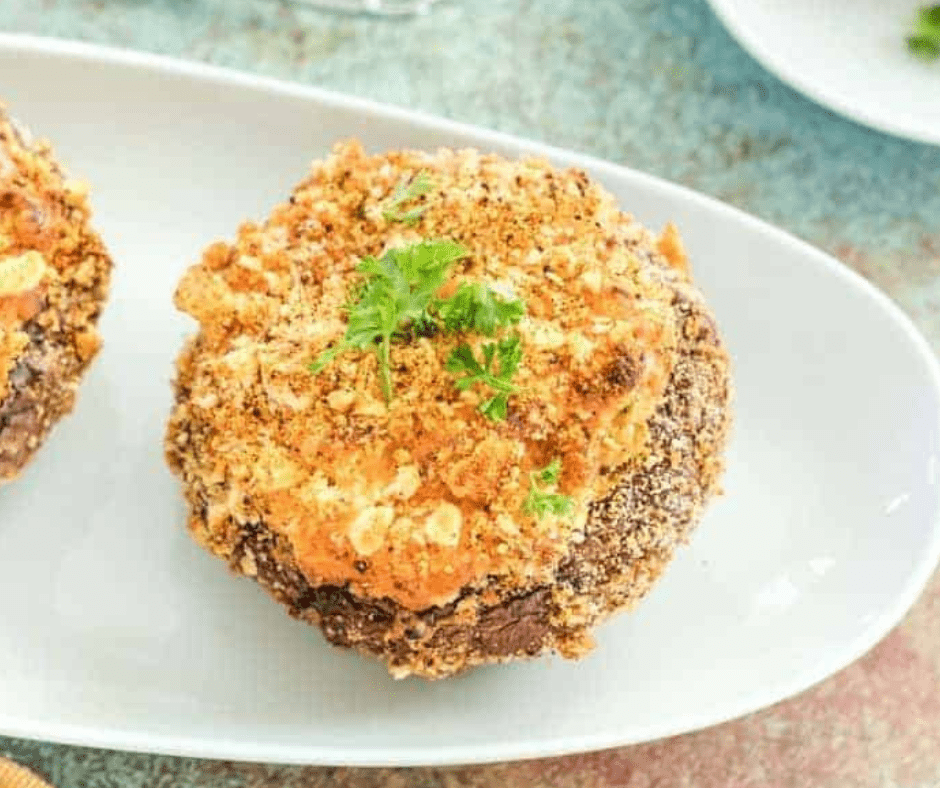 air fryer stuffed portobello mushrooms