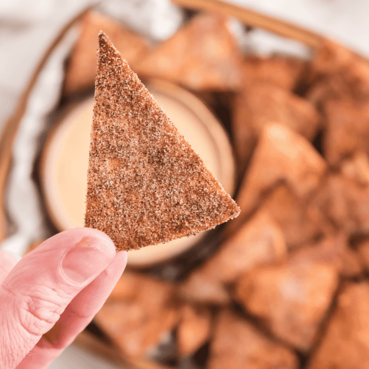 Crispy golden Taco Bell Crispitos coated in cinnamon sugar.