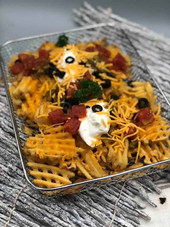 How To Make Loaded Waffle Fries In Air Fryer
