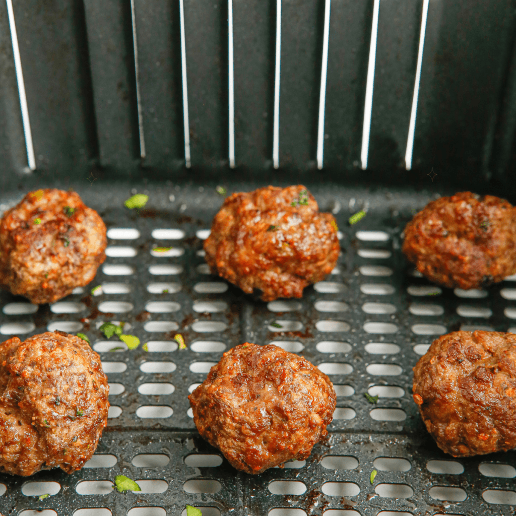 Air Fryer Bison Meatballs
