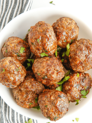 Air Fryer Bison Meatballs