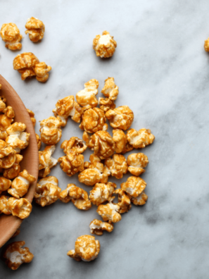 Air Fryer Caramel Popcorn