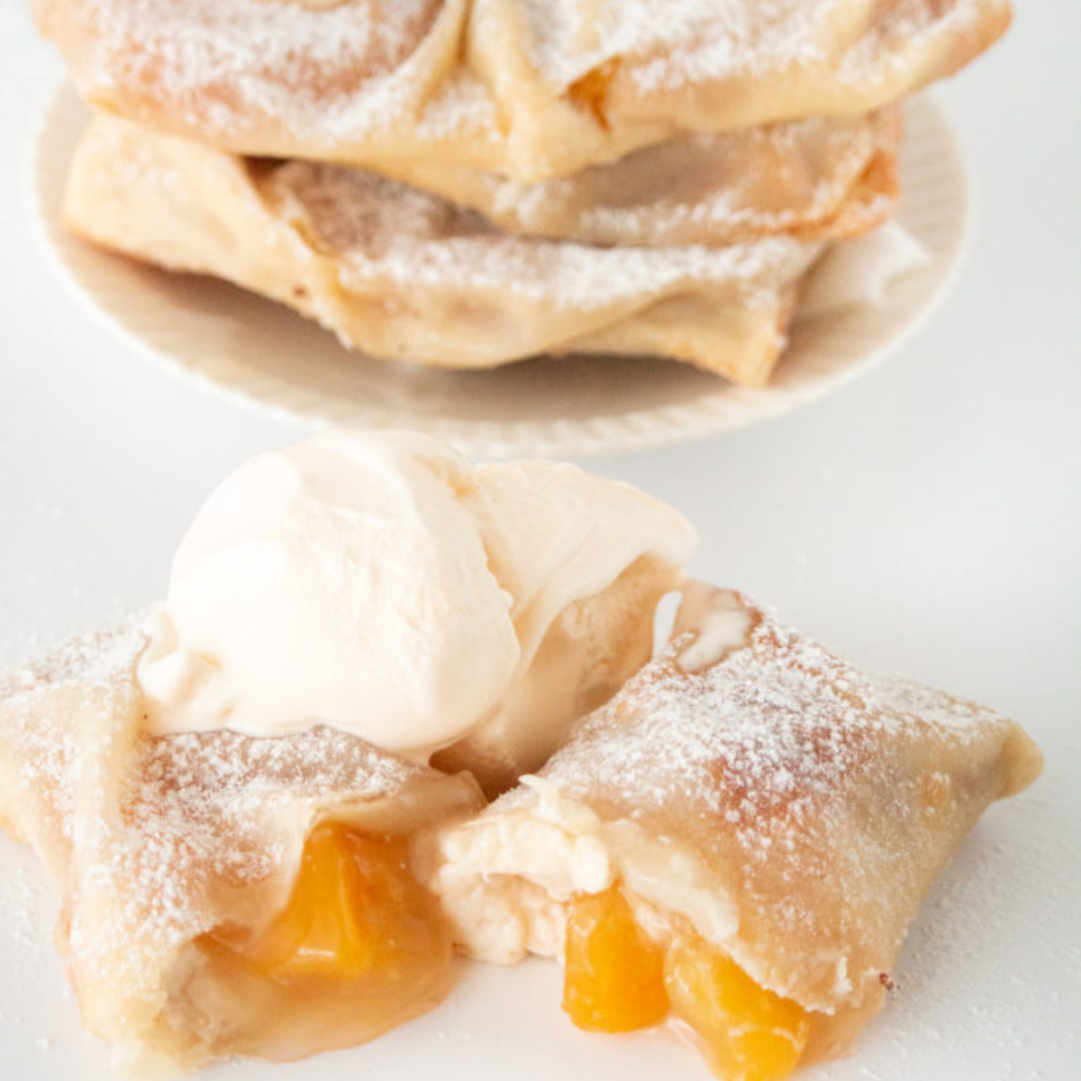 Air Fryer Peach Pie Egg Rolls
