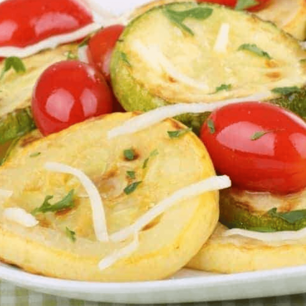 Set the cooking time for 8-10 minutes, shaking the basket halfway through cooking to ensure even cooking.

Check for doneness by inserting a fork into a piece of squash. It should be tender and cooked through.