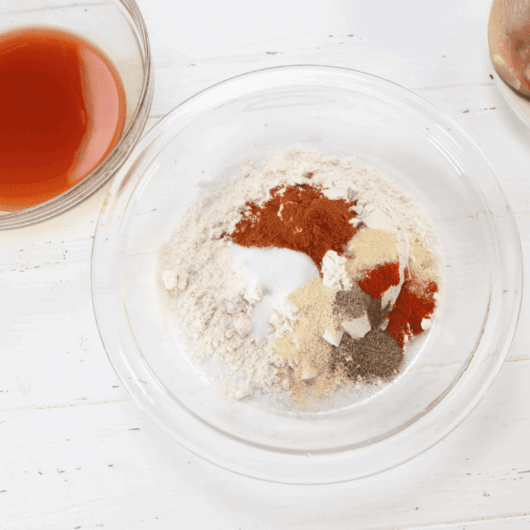 Mix the seasonings in a small bowl.