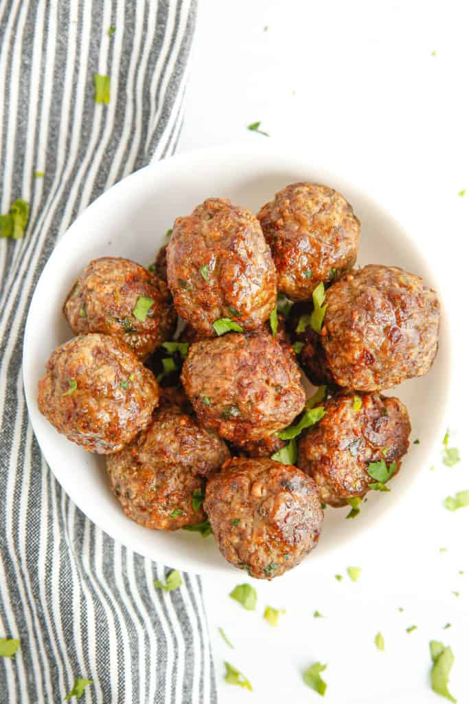 Air Fryer Bison Meatballs