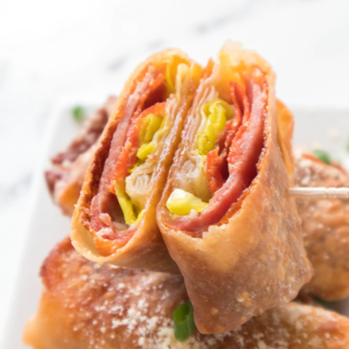 Air Fryer Antipasto Egg Rolls