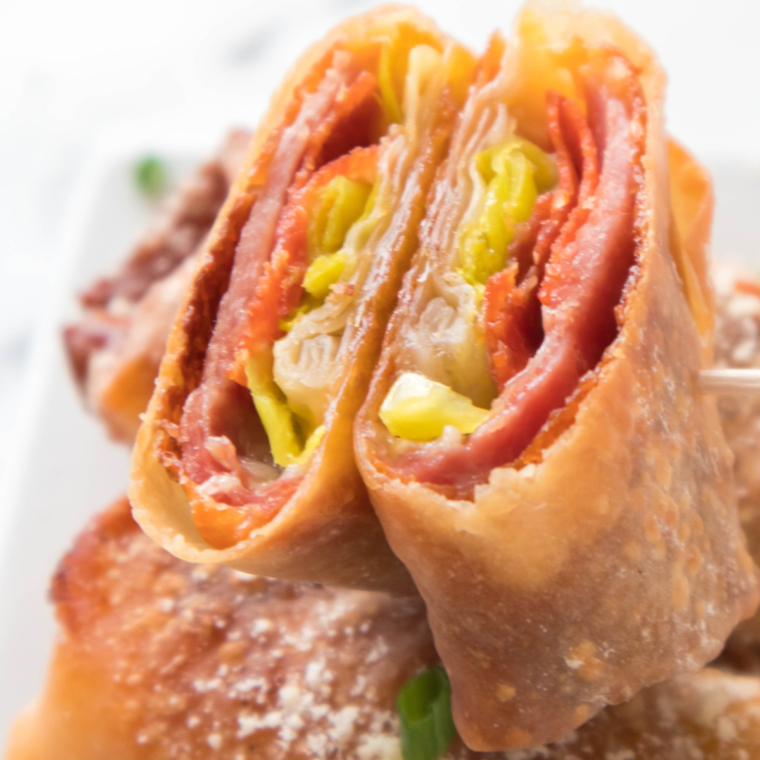 Air Fryer Antipasto Egg Rolls