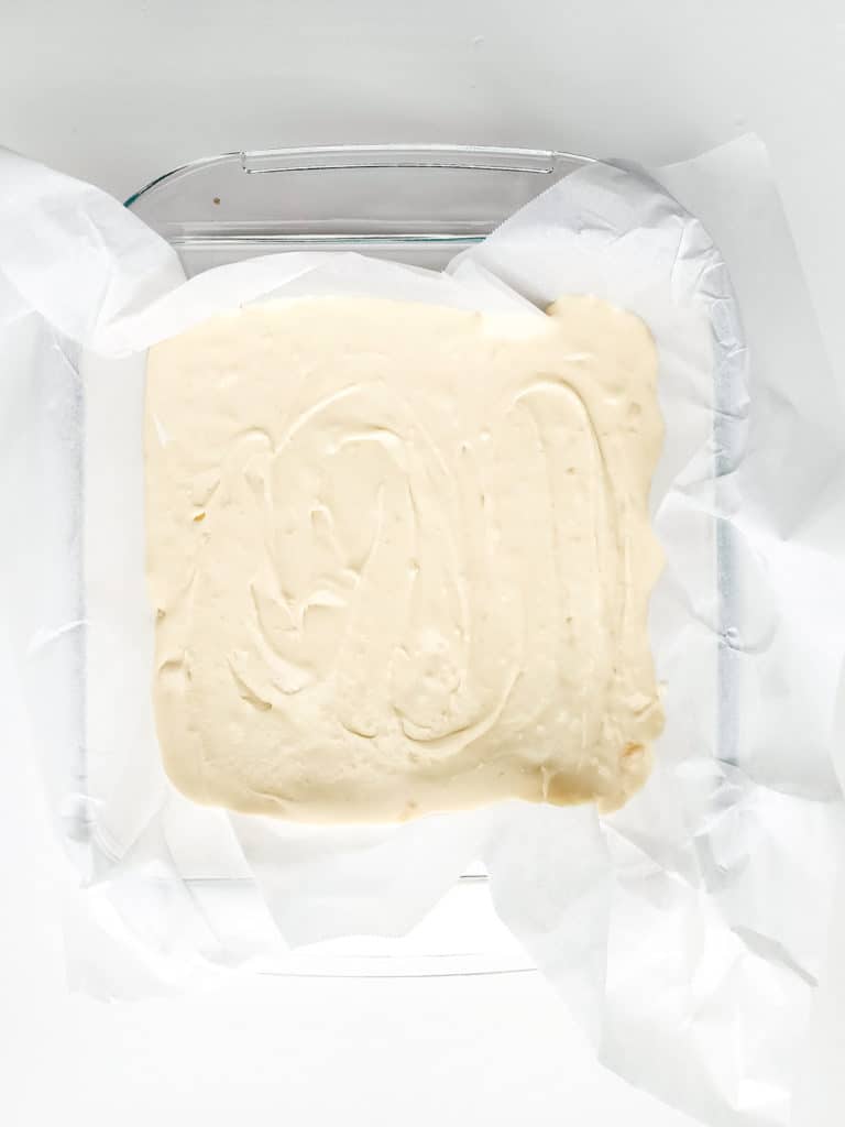 "Pouring eggnog fudge mixture into the Instant Pot liner, ready for cooking.