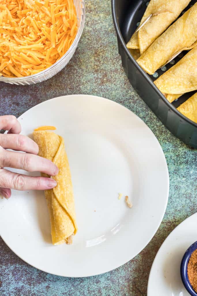 Air Fryer Chicken Taquitos