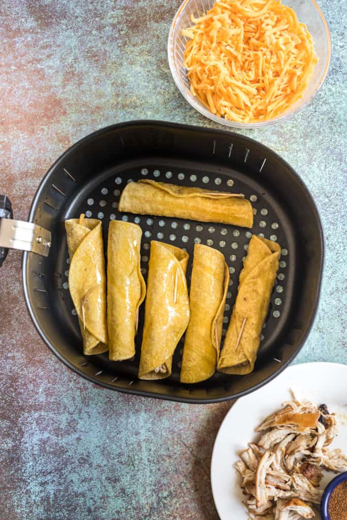 Air Fryer Chicken Taquitos