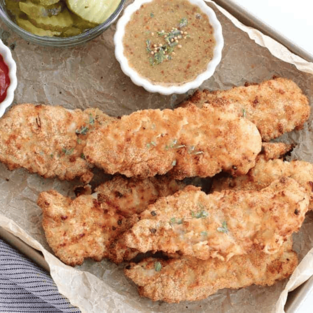 Air Fryer Cornbread Crusted Chicken Tenders
