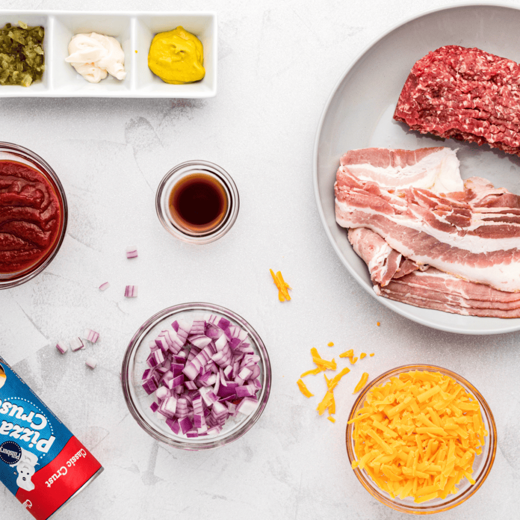 Ingredients Needed For Air Fryer Cheeseburger Pizza