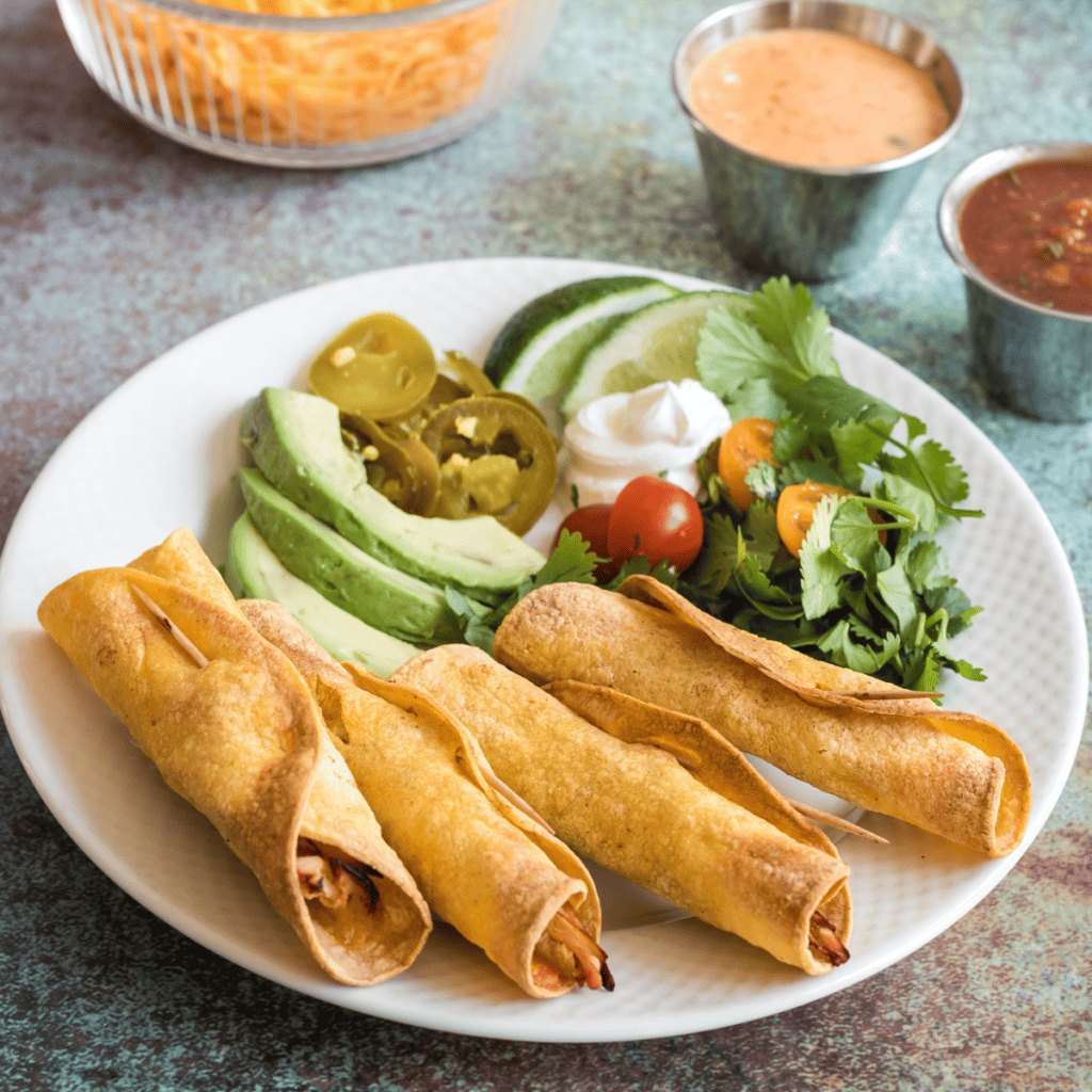 air fryer chicken taquitos