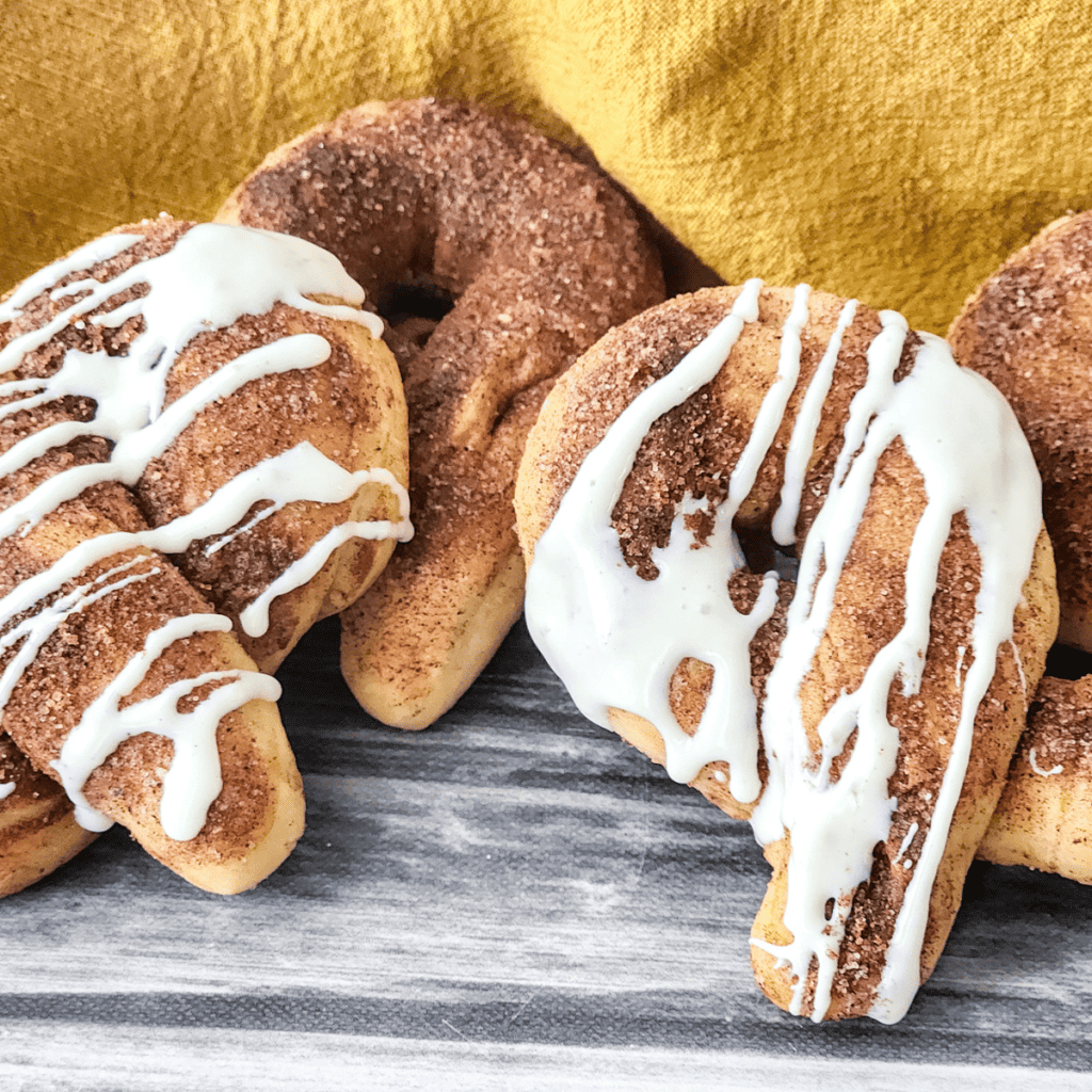 Freshly baked Air Fryer Copycat Domino’s Cinnamon Bread Twists on a plate, ready to be enjoyed.