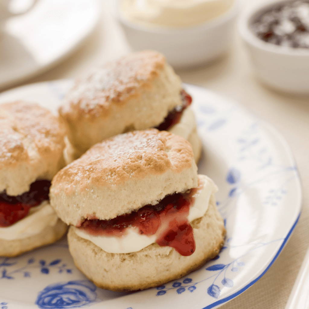 Plate of Air Fryer Currant Scones