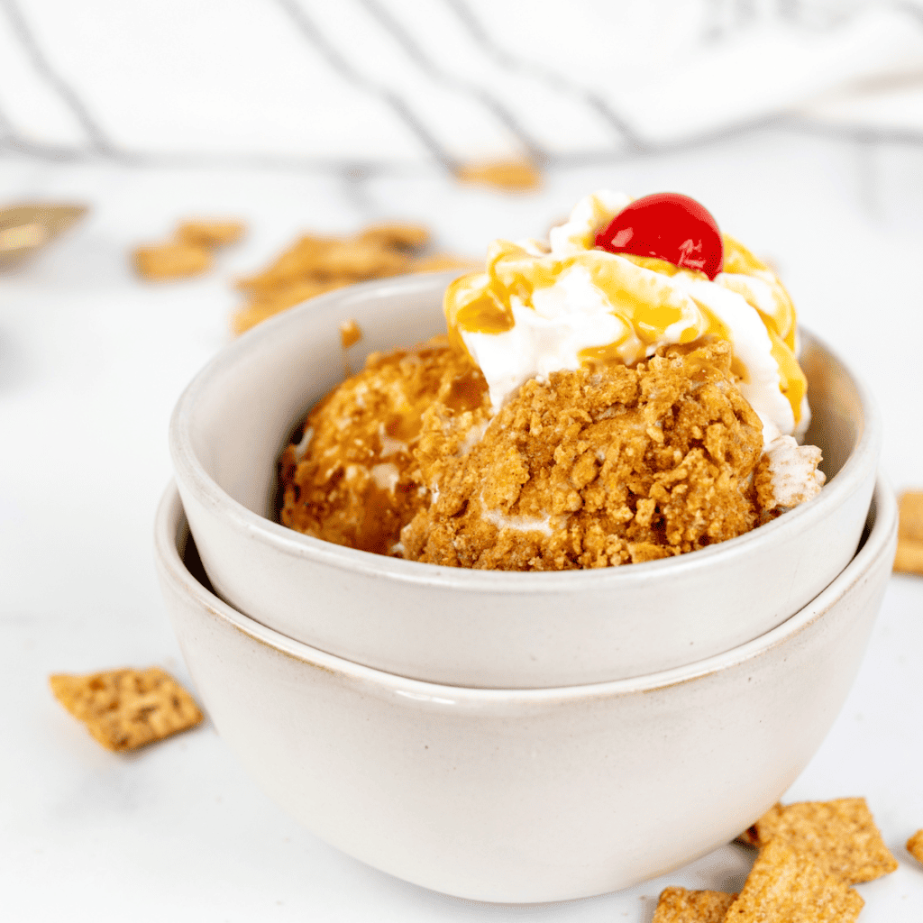 Air Fryer Fried Ice Cream