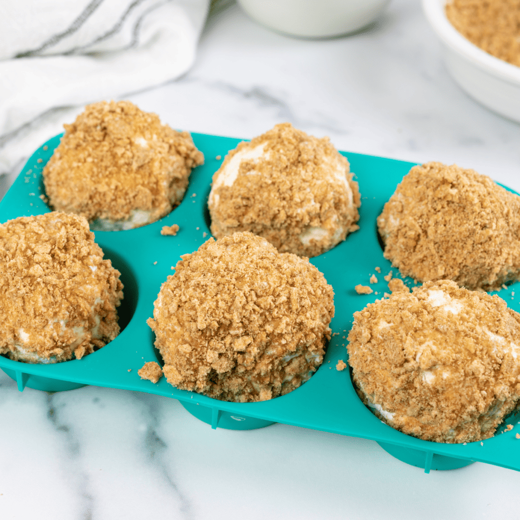 Fried Ice Cream in Bowl Made in The Air Fryer
