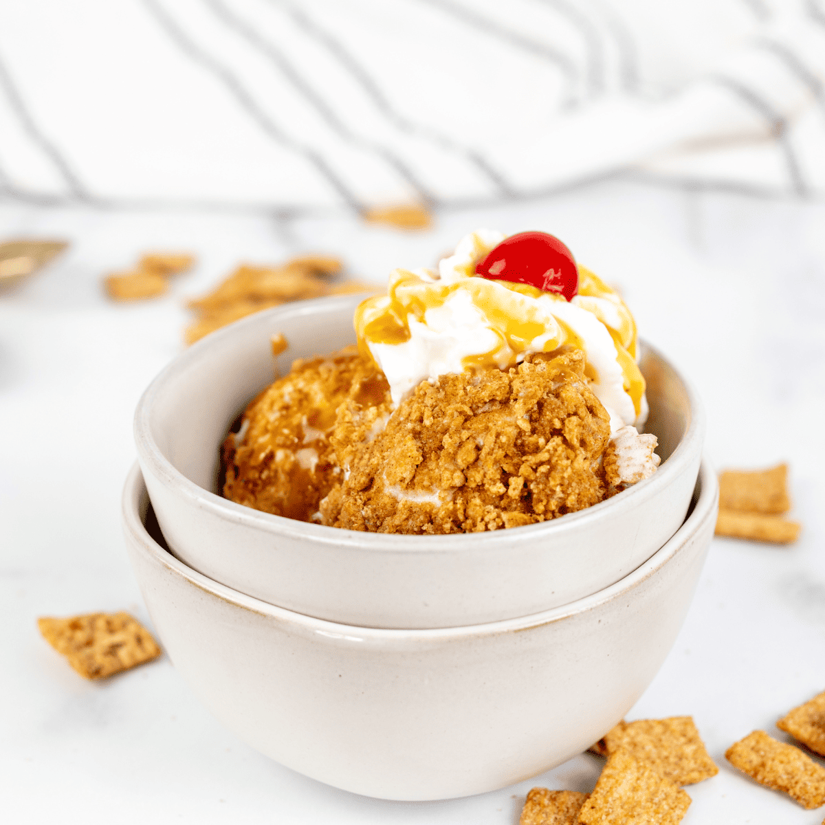 Air Fryer Fried Ice Cream