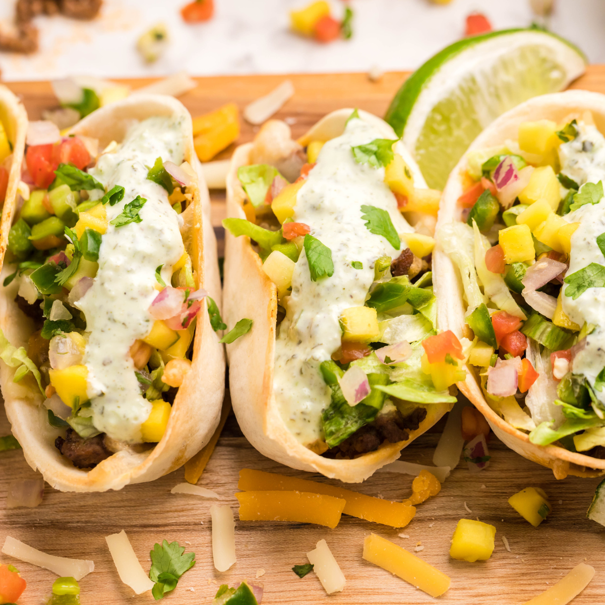 Air Fryer Ground Beef Taco Bowls