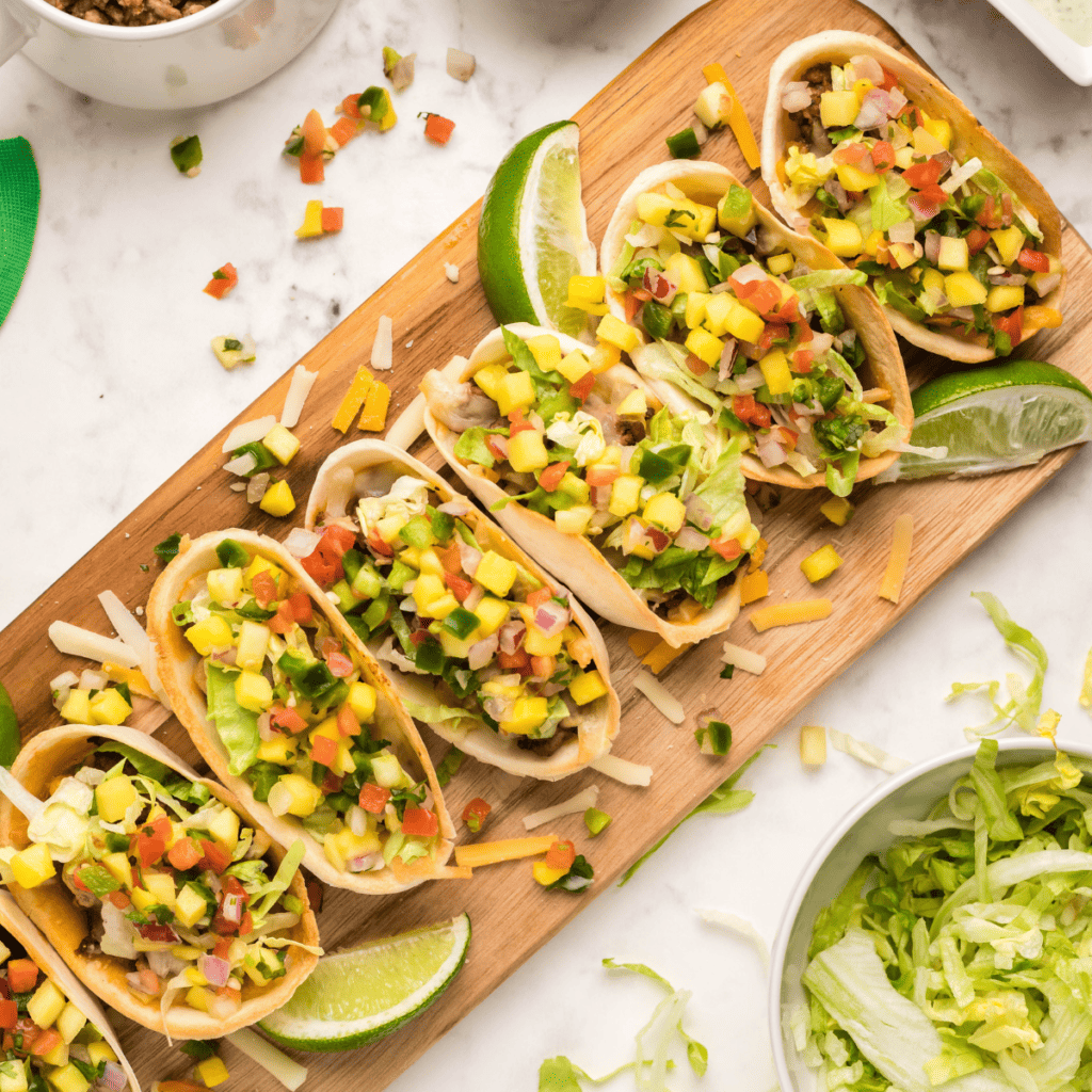 Air Fryer Ground Beef Taco Bowls