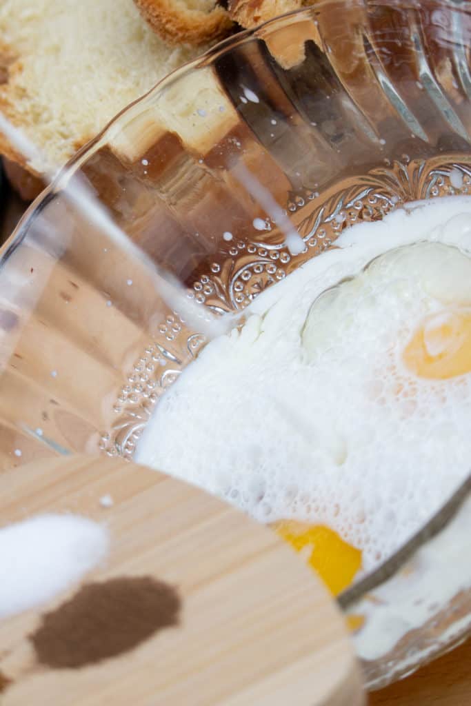 Prepare the banana foster batter in a large mixing bowl.