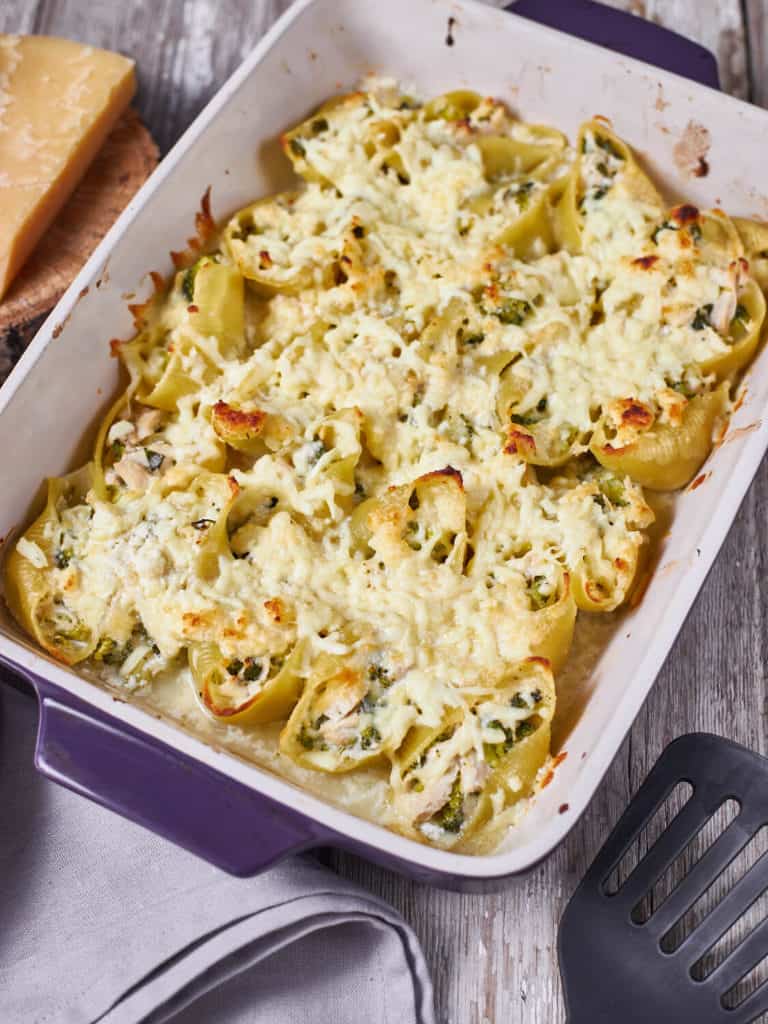 Air Fryer Chicken Alfredo Stuffed Shells