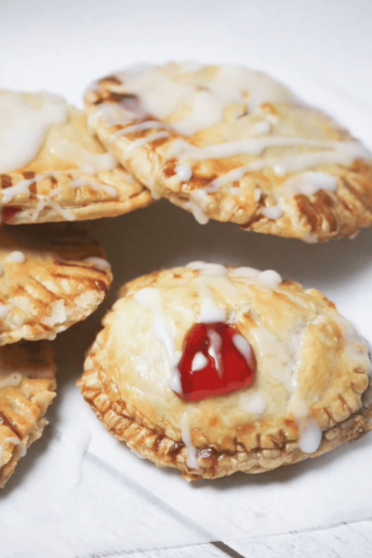 Golden, flaky air fryer cherry pie bombs with sweet cherry filling