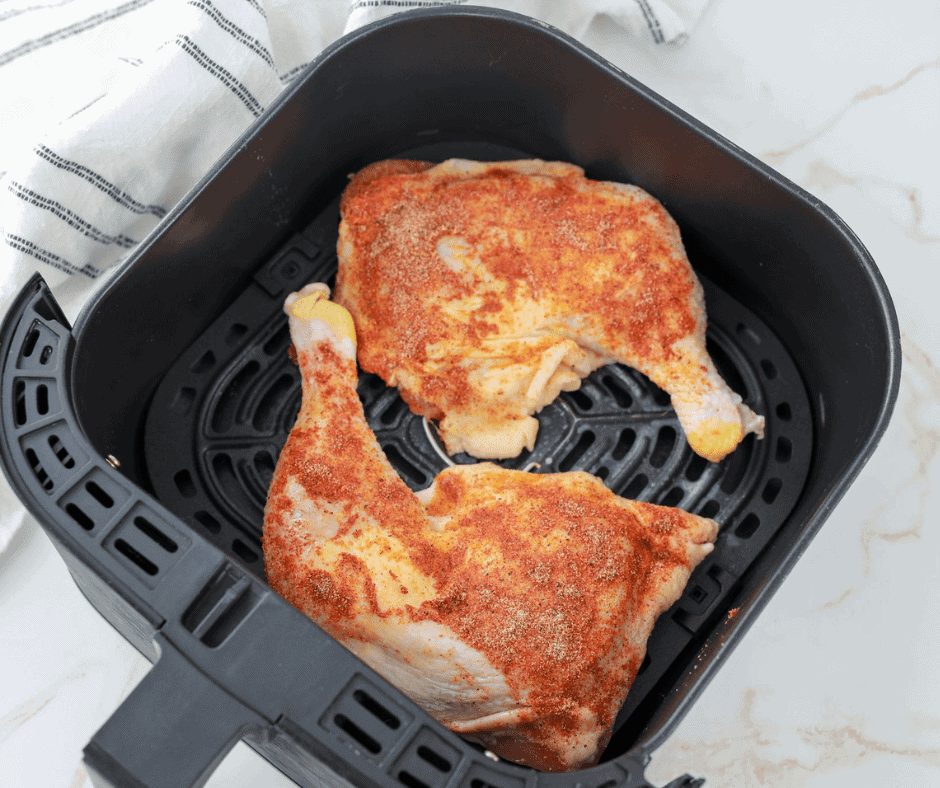 chicken leg quarters in air fryer basket