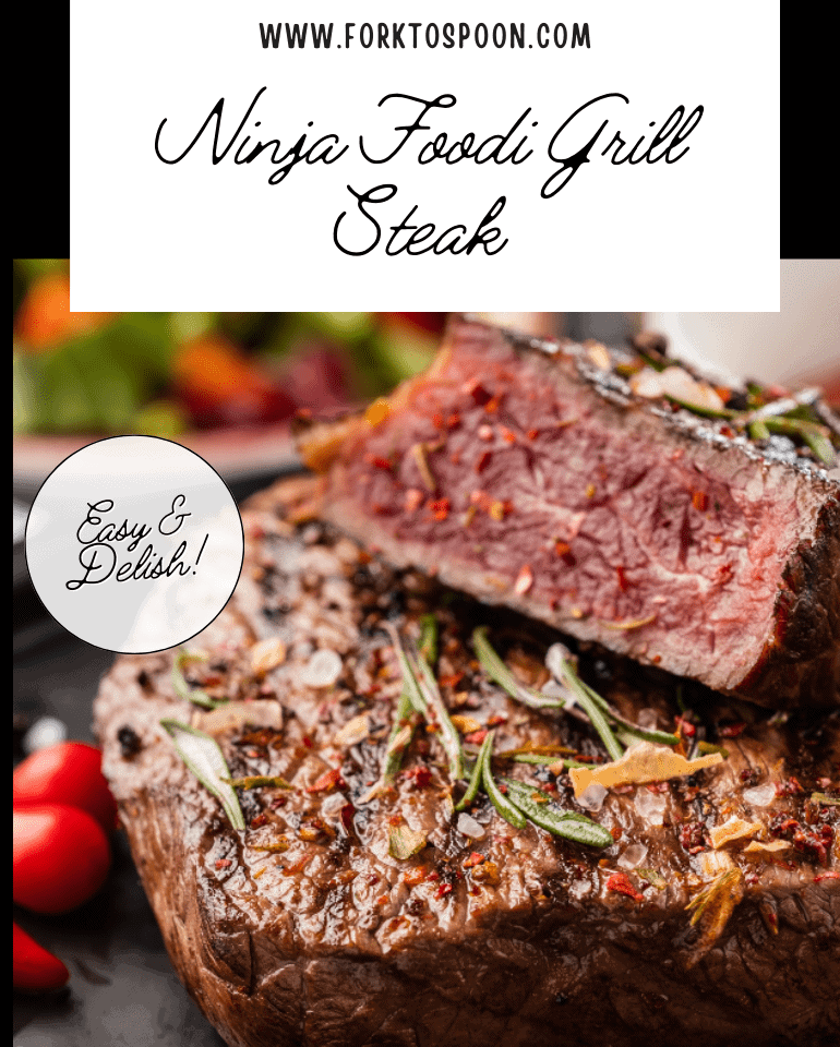 titled image (and shown): ninja foodi grill steak
